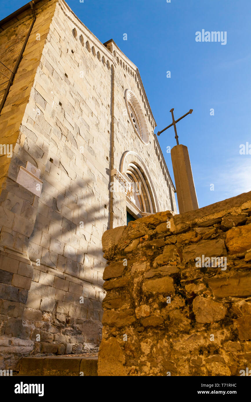 Kirche San Pietro Corniglia Italien Stockfoto