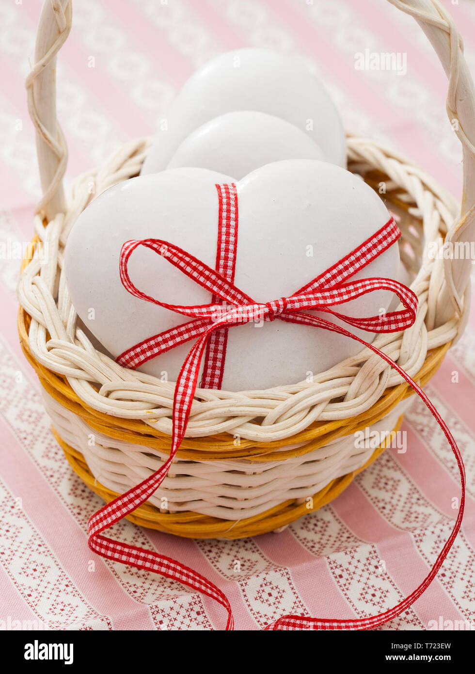 Gingerbread cookies Herzförmigen Stockfoto