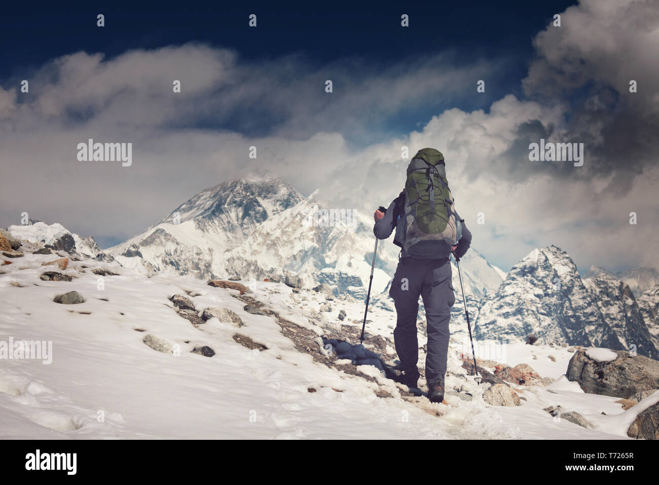 Wandern in Nepal Stockfoto
