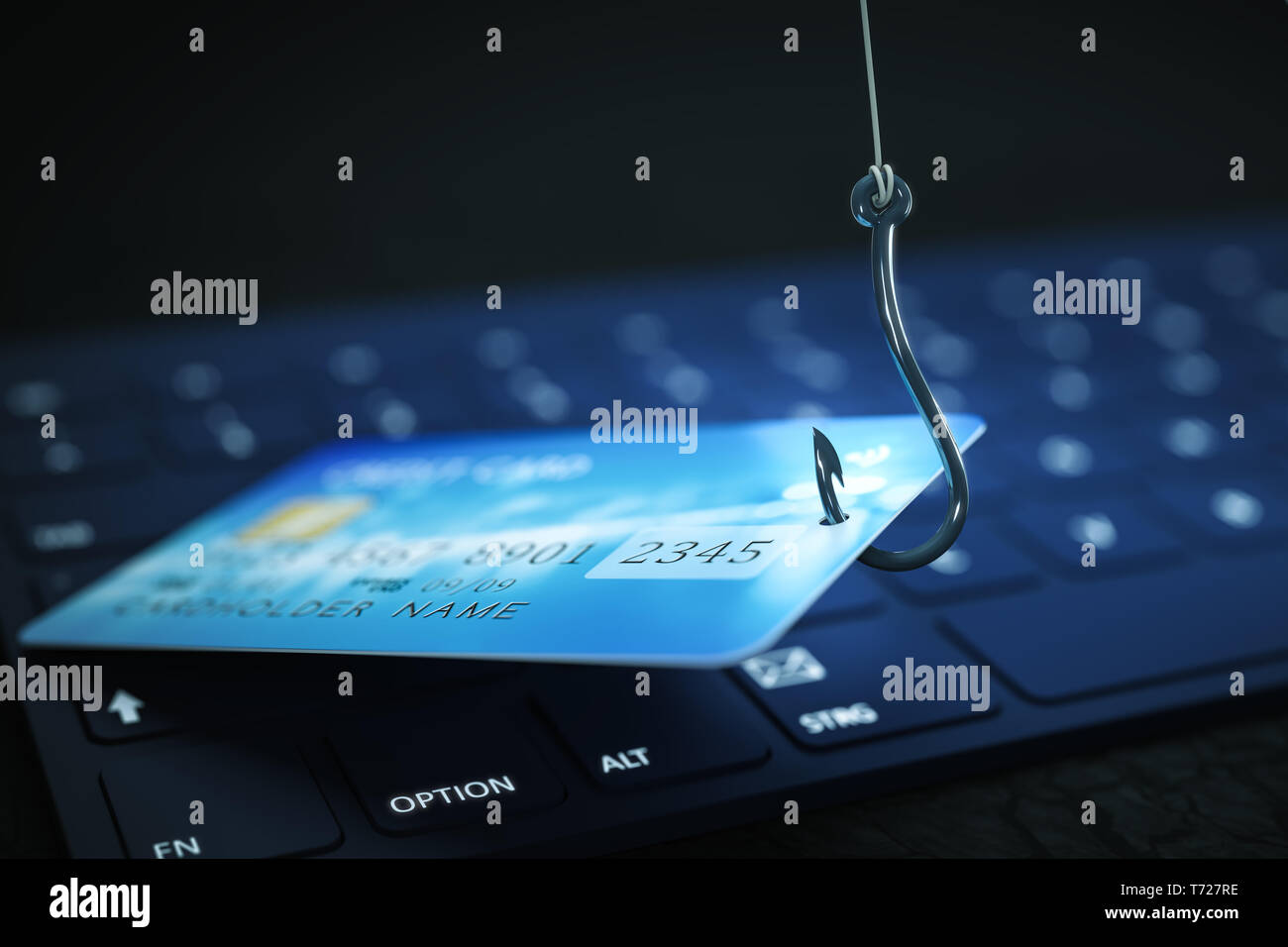 Phishing Daten der Kreditkarte mit Tastatur und haken Symbol  Stockfotografie - Alamy