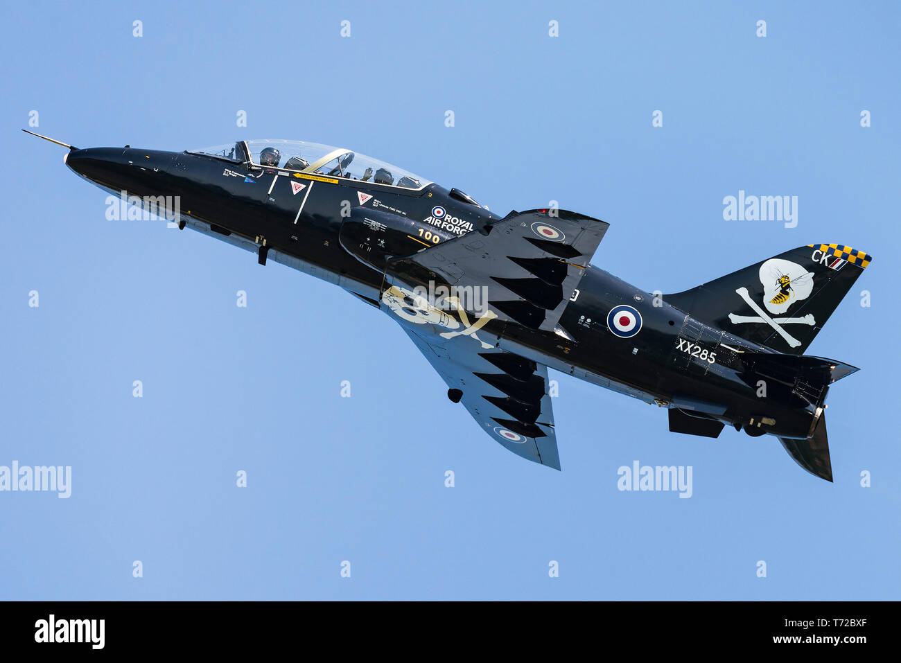 Eine BAE Systems Hawk einmotorige Advanced Trainer Flugzeuge der Royal Air Force. Stockfoto