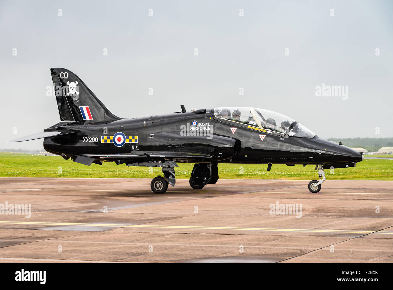 Eine BAE Systems Hawk einmotorige Advanced Trainer Flugzeuge der Royal Air Force. Stockfoto
