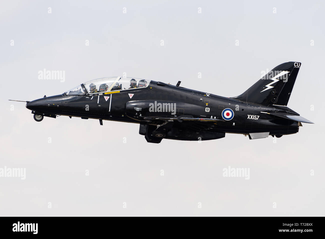 Eine BAE Systems Hawk einmotorige Advanced Trainer Flugzeuge der Royal Air Force. Stockfoto