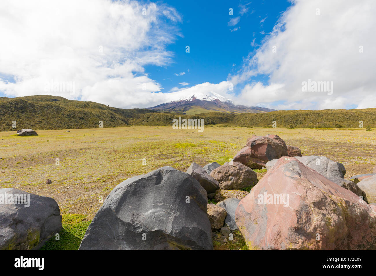 Vulkanischen Felsen in den Nationalpark Cotopaxi Ecuador Stockfoto