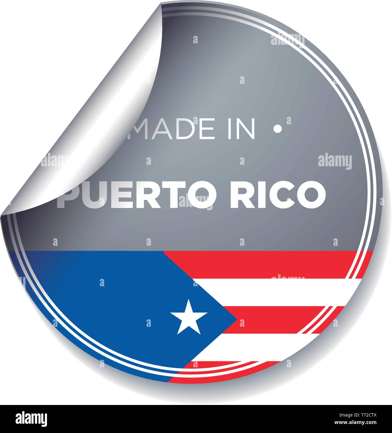 Hergestellt IN PUERTO RICO Stock Vektor