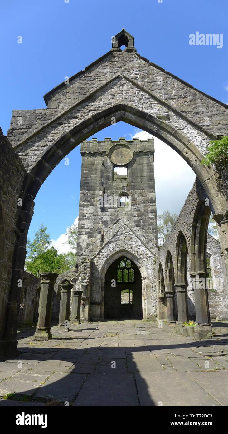 Skelettstruktur und Bögen der Heptonstall methodistische Kirche Northgate, Heptonstall, Hebden Bridge Stockfoto