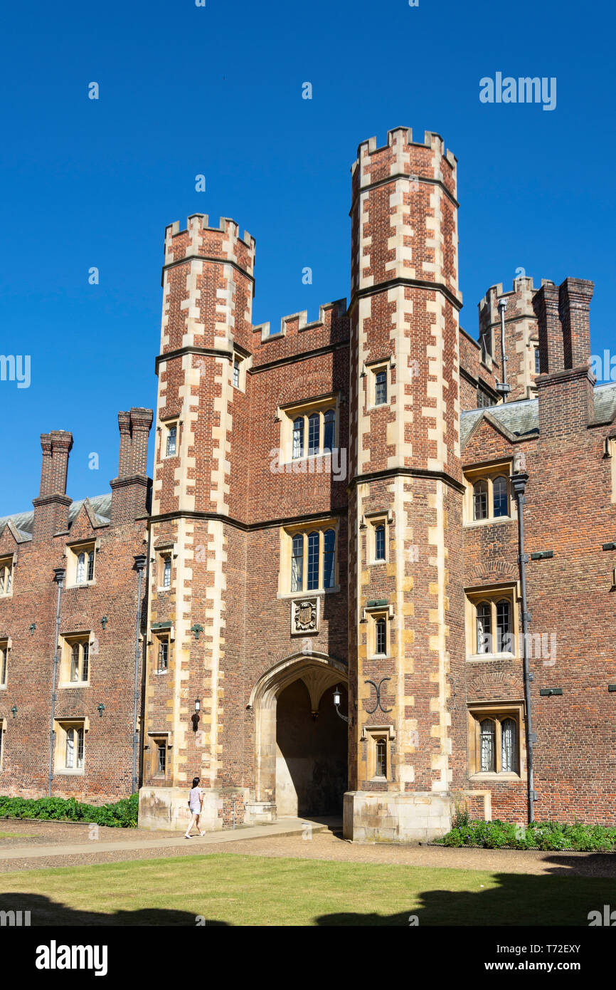 Eingangstor, St John's College, Cambridge, Cambridgeshire, England, Vereinigtes Königreich Stockfoto