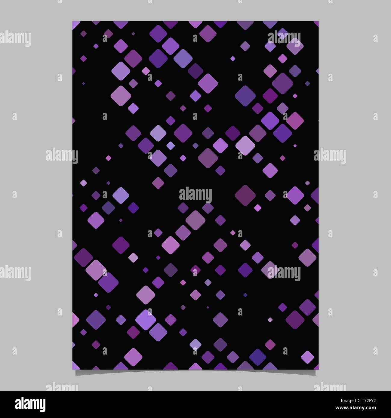 Purple abstract diagonal abgerundeten quadratischen Muster flyer Vorlage Stock Vektor
