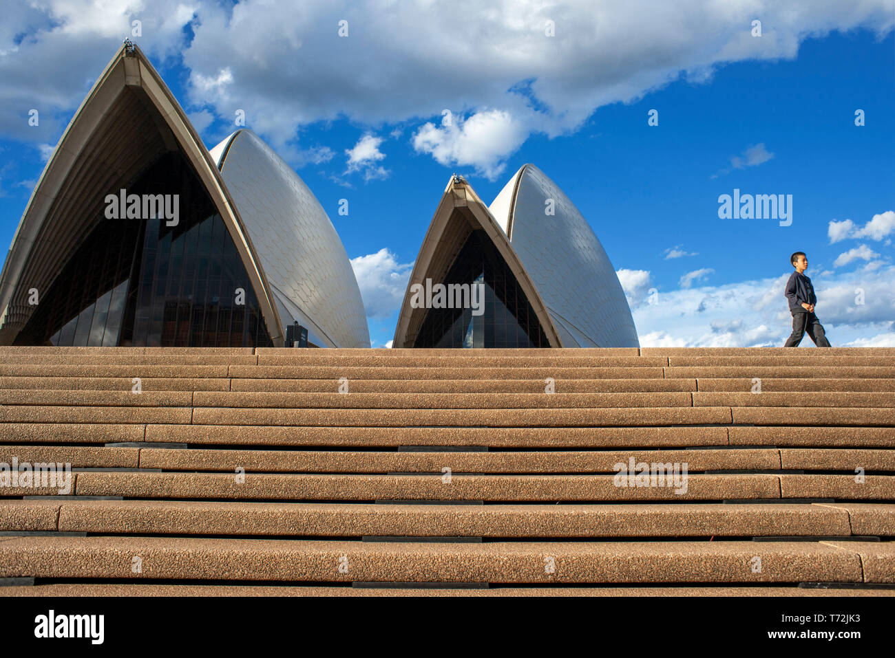 Außenfassade Außenfassade des Sydney Opera House, Sydney, New South Wales, Australien Stockfoto