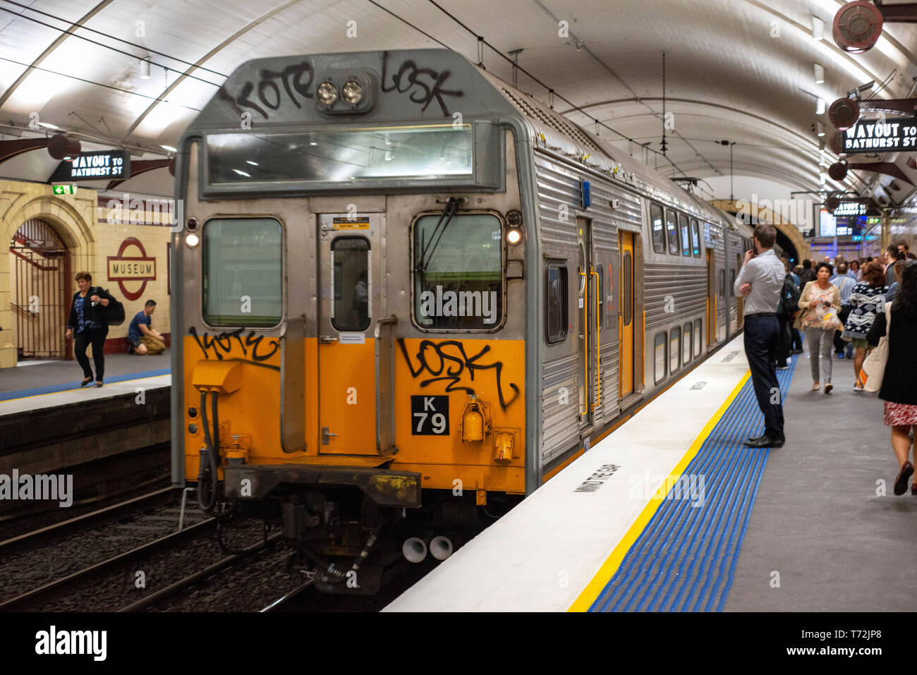 U-Bahn U-Bahn Museum Station in Sydney, New South Wales, Australien Stockfoto