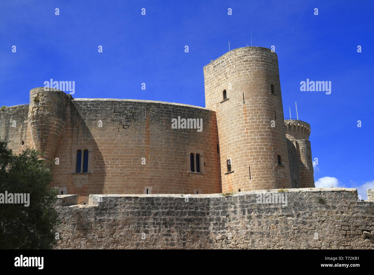 Mittelalterliche Burg Bellver in Palma De Mallorca, Spanien Stockfoto