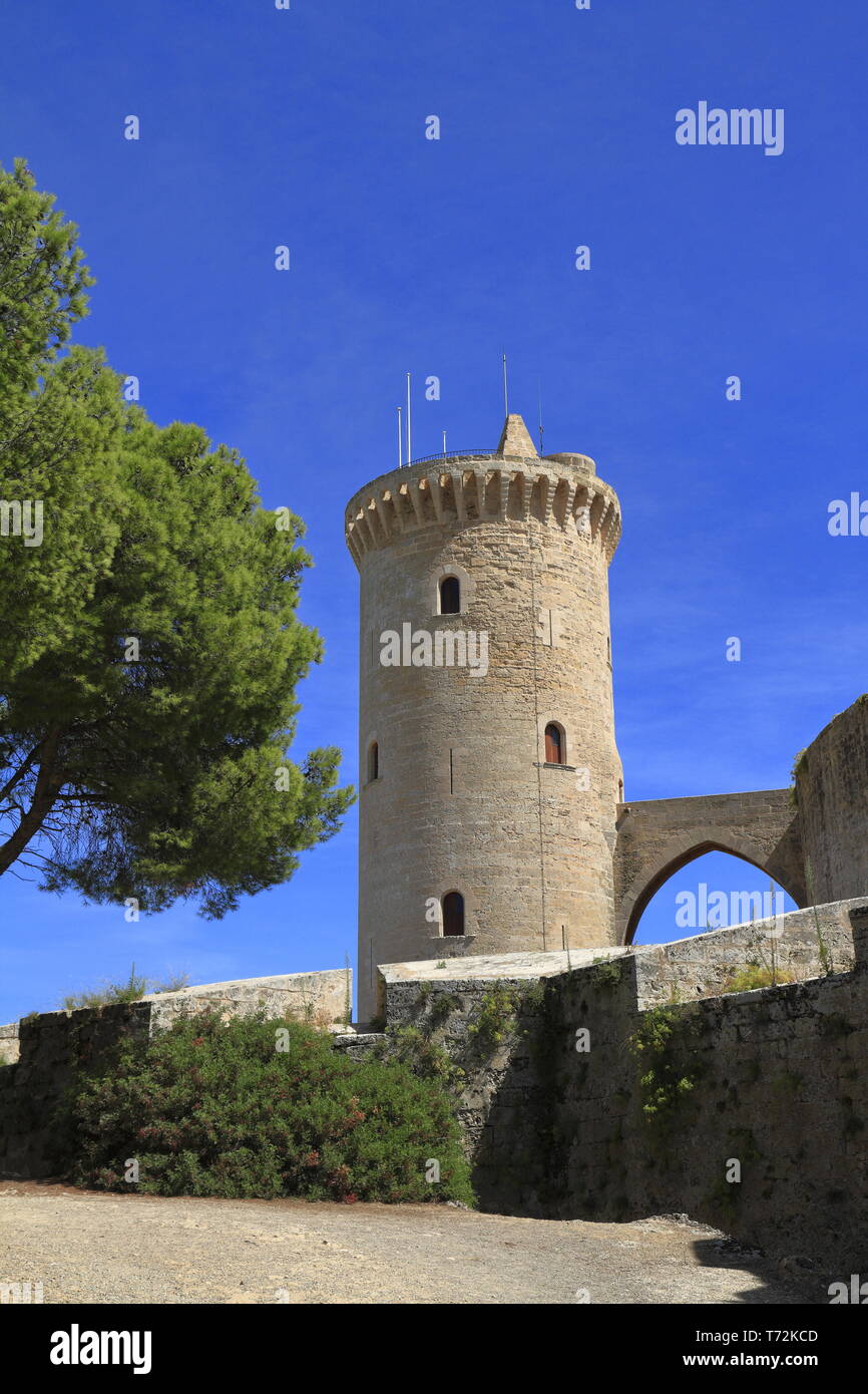 Mittelalterliche Burg Bellver in Palma De Mallorca, Spanien Stockfoto