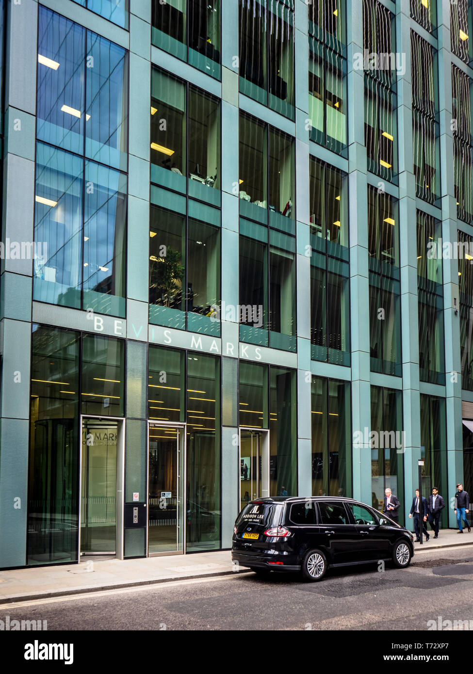 6 Bevis Marks Gebäude Bury Court - Lobby des 6 Bevis Marks Bürogebäude in der Innenstadt von London, Architekten Fletcher Priester Architekten 2014 Stockfoto