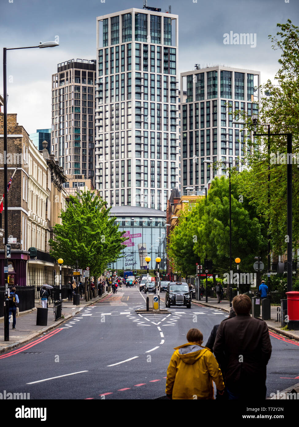 Southbank Ort Entwicklung London - Casson Square Gebäuden Architekten Squire und Partner 2019 Blick auf die Stamford Street Stockfoto