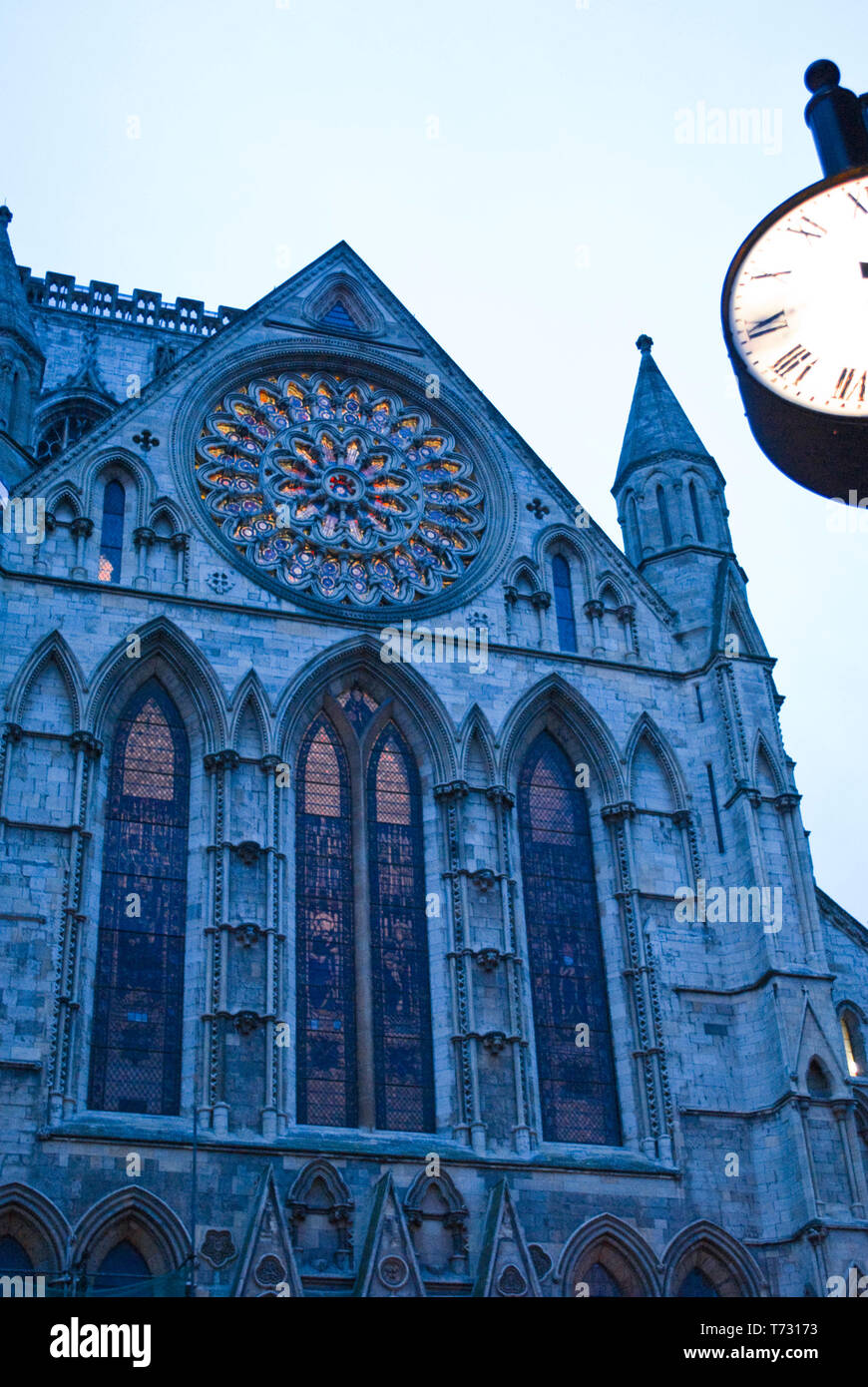Verschiedene Außenaufnahmen von York Minster Kathedrale in Tag, Yorkshire Stockfoto