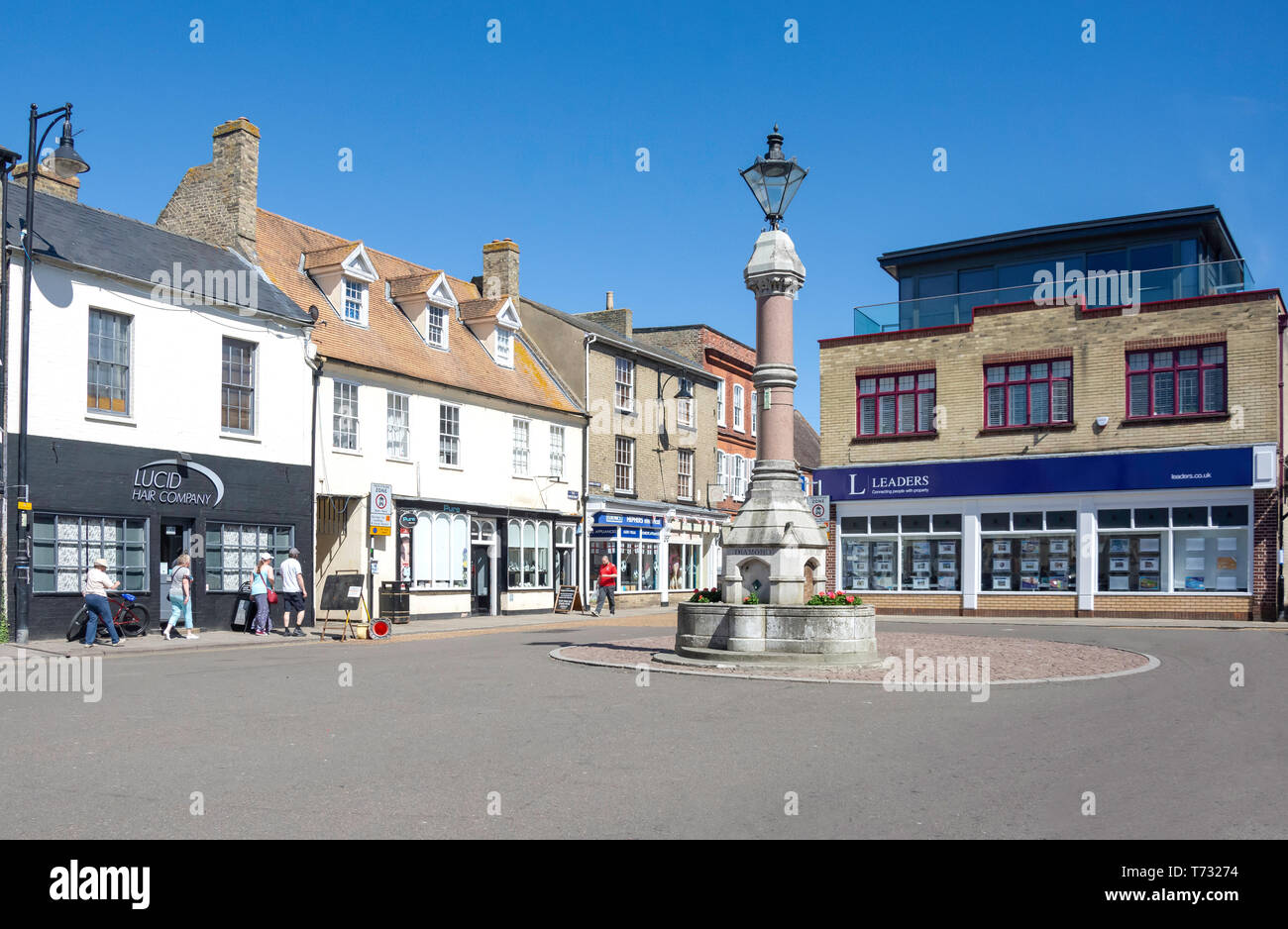 Queen Victoria Jubiläum Brunnen, den Broadway, St Ives, Cambridgeshire, England, Vereinigtes Königreich Stockfoto