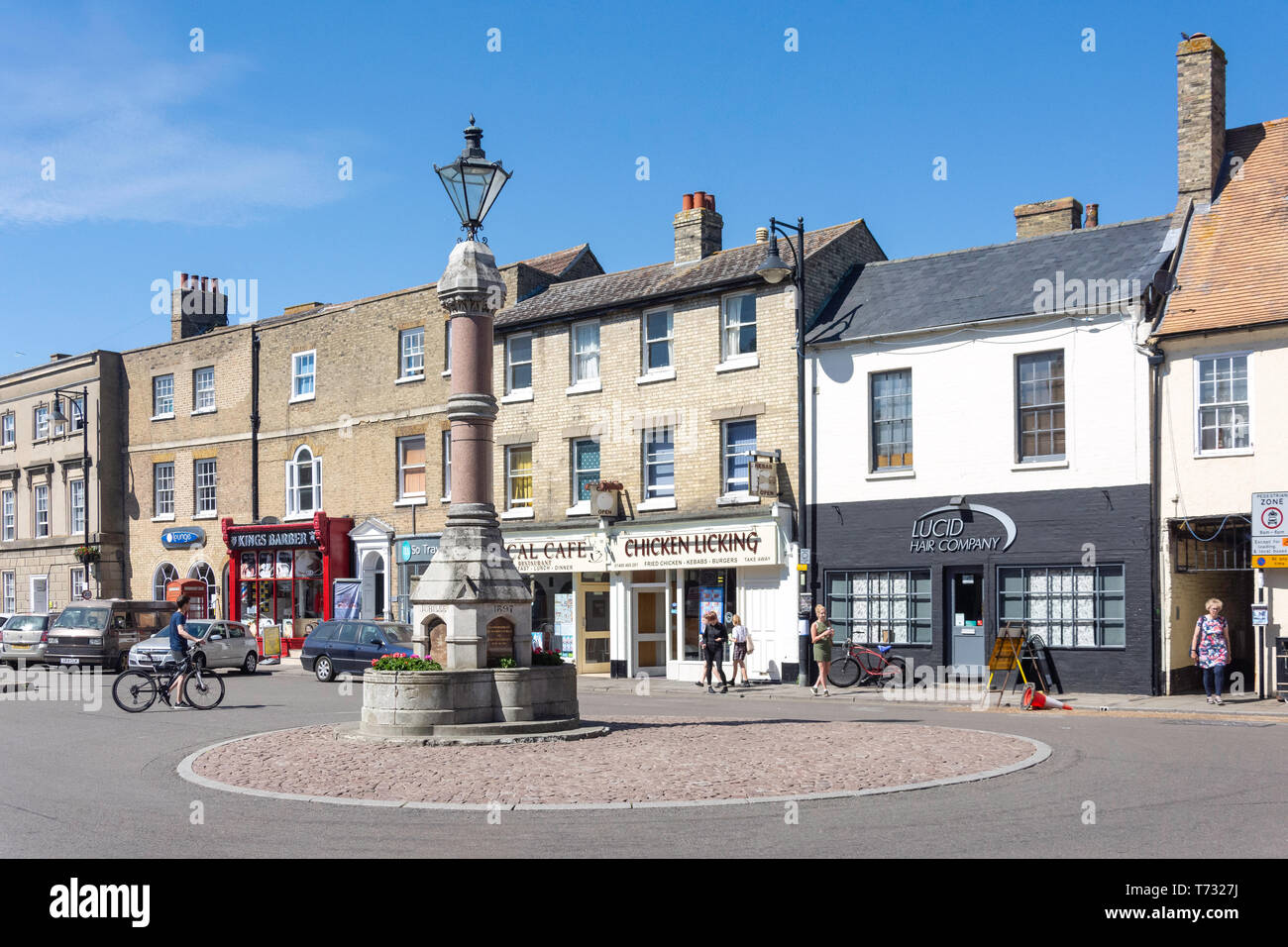 Queen Victoria Jubiläum Brunnen, den Broadway, St Ives, Cambridgeshire, England, Vereinigtes Königreich Stockfoto