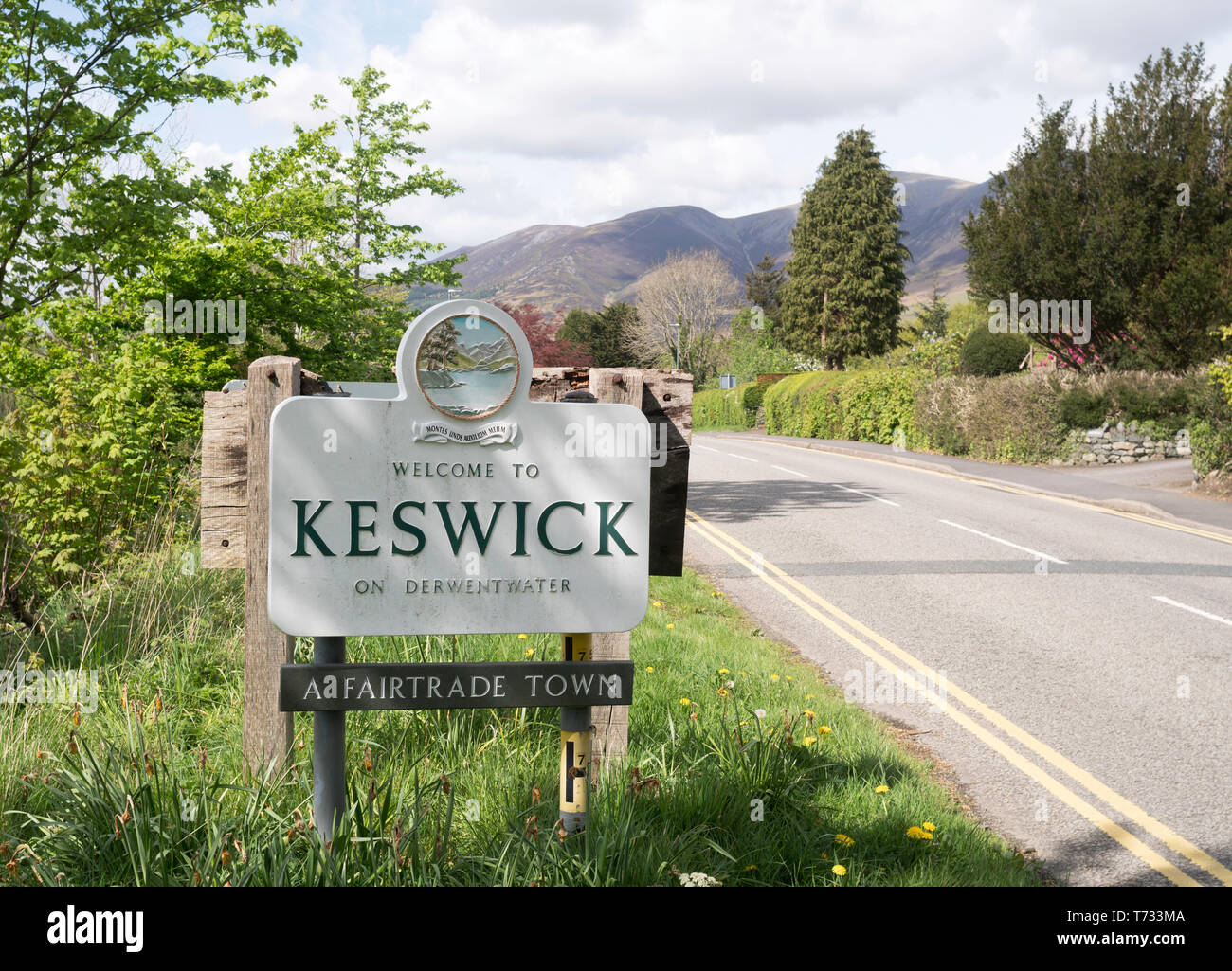 Stadt Keswick, Cumbria, England, Großbritannien Stockfoto