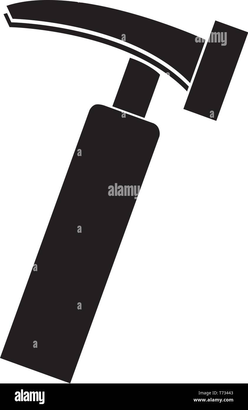 Isolierte hammer Silhouette Stock Vektor