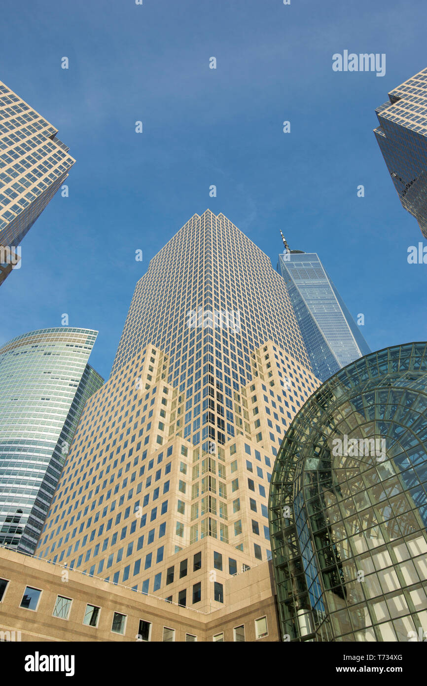 ATRIUM WESTFIELD WORLD TRADE CENTER SHOPPING MALL (© SANTIAGO CALATRAVA 2016) DOWNTOWN MANHATTAN NEW YORK CITY USA Stockfoto