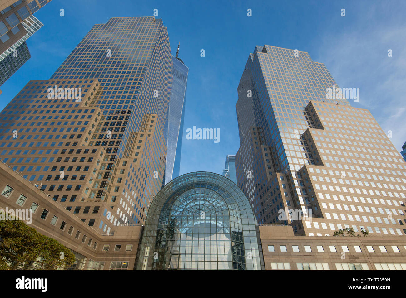 Wolkenkratzer WESTFIELD WORLD TRADE CENTER SHOPPING MALL (© SANTIAGO CALATRAVA 2016) DOWNTOWN MANHATTAN NEW YORK CITY USA Stockfoto