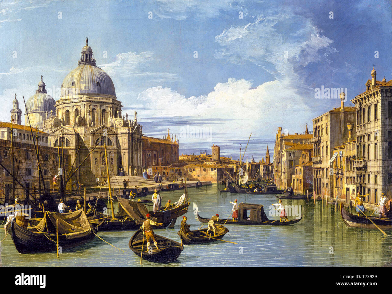 Canaletto, der Eingang zum Canal Grande Venedig, Malerei, C. 1730 Stockfoto