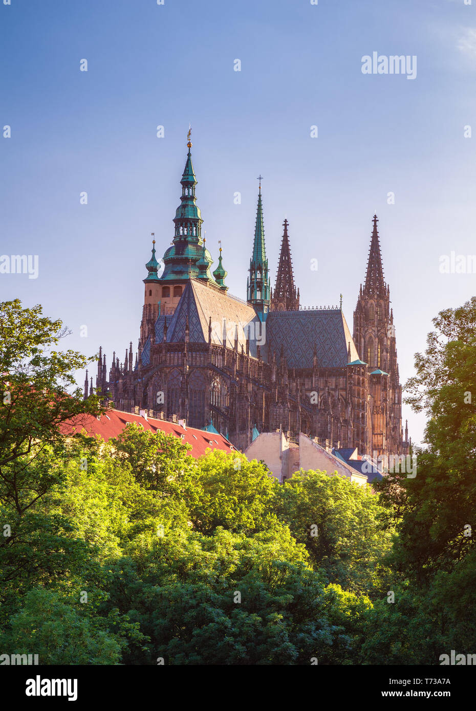 Berühmte St.-Veits-Dom-Prag, Tschechische Republik. Sonnigen Tag Stockfoto