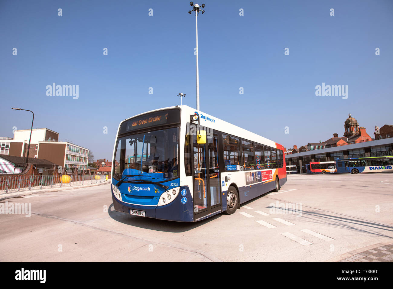 Wigan Bus Station. Wigan, Lancashire, Großbritannien. Stockfoto