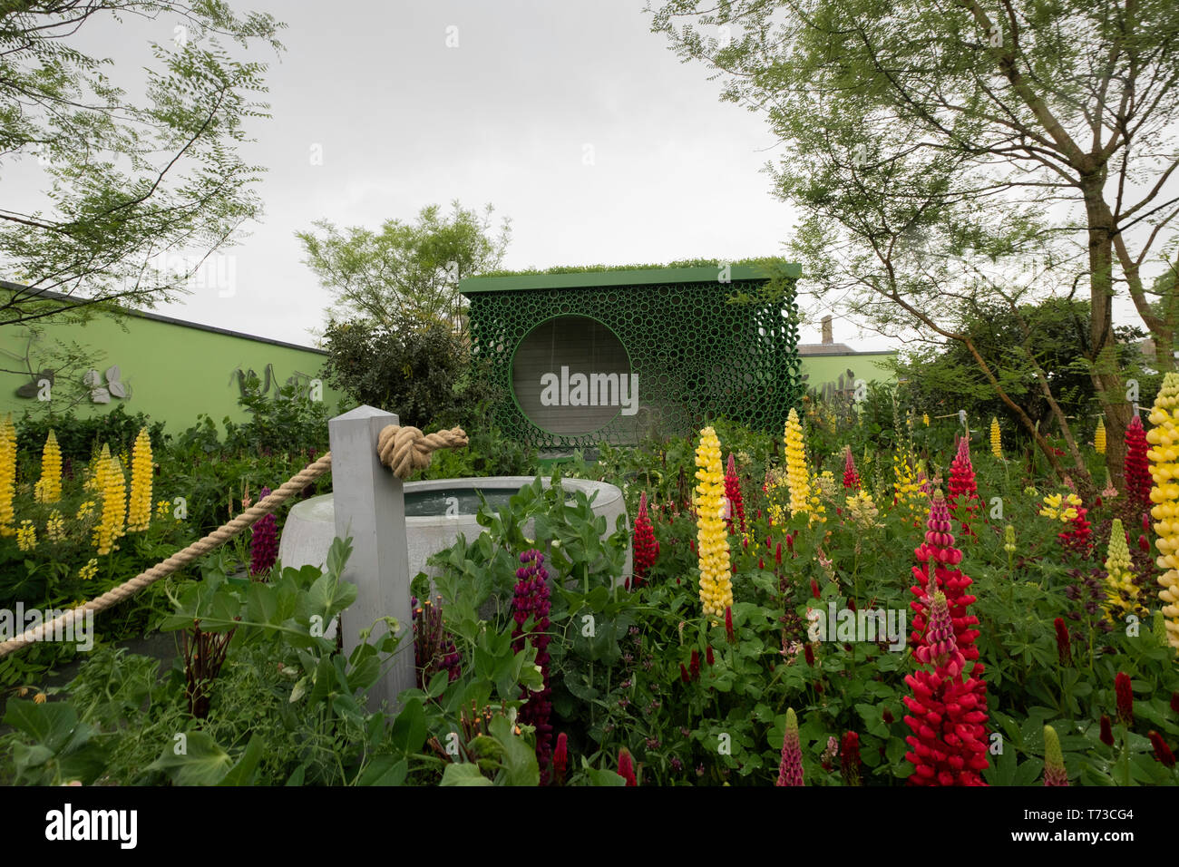 Die Seedily Garten von Dr. Catherine Macdonald auf der Chelsea Flower Show 2018, London entwickelt. Stockfoto