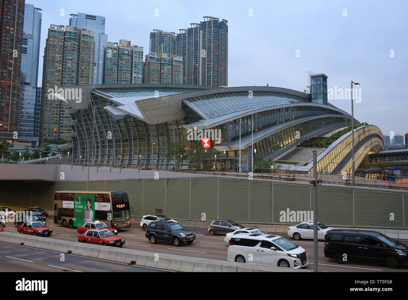 Der Bahnhof von Guangzhou, Shenzhen und Hong Kong Express Rail Link (Hong Kong) Stockfoto
