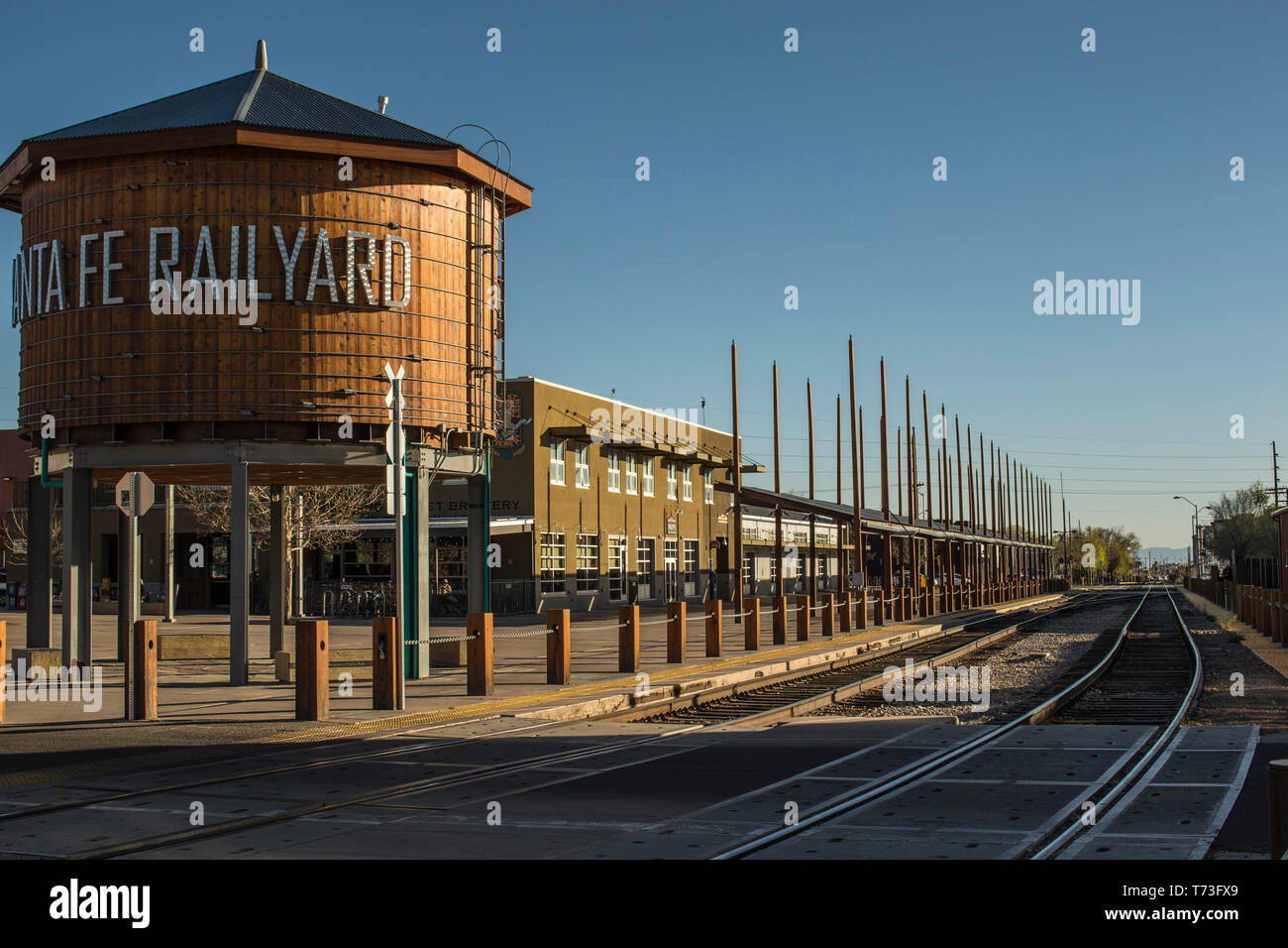 1980 Rail Service zurückgegangen und der Stadt Santa Fe war auf der Suche in diesem Bezirk mit einem Business- und Arts District zu verbessern. Die Stadt zusammen mit Pla Stockfoto