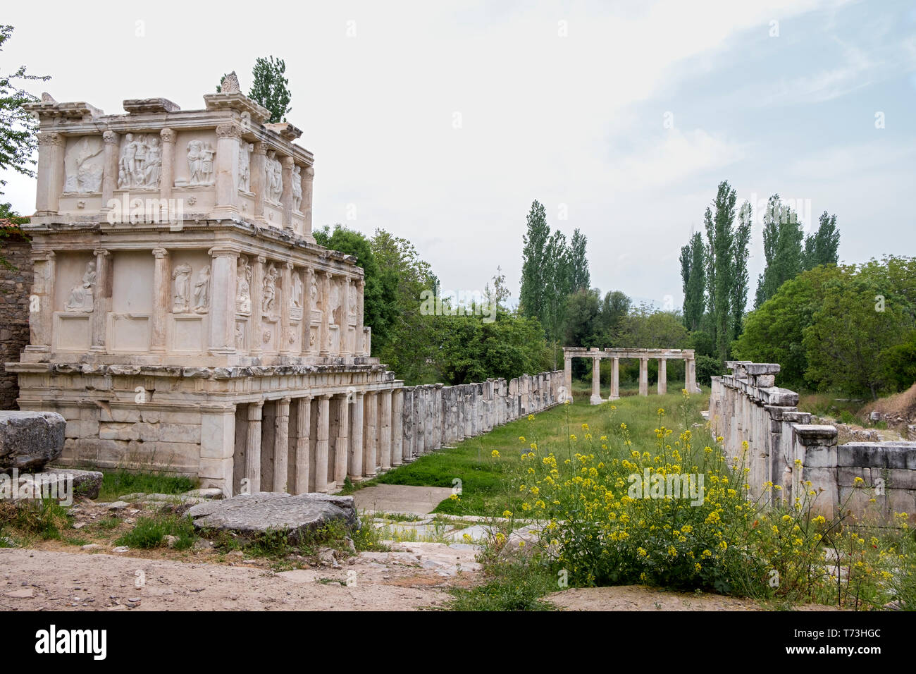 Aphrodisias war eine antike griechische Stadt in westlichen Anatolien, Aydin, Türkei Stockfoto