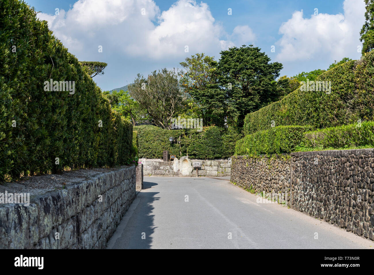 Chiran Samurai Residence Garden, Minami Kyushu Stadt, Kagoshima Präfektur, Japan Stockfoto