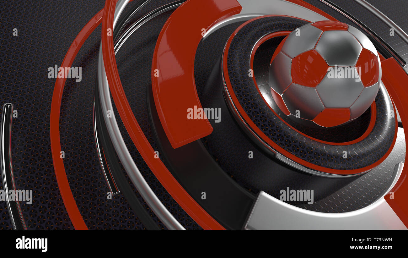 3D-Render eines Sport Fußball Hintergrund Stockfoto