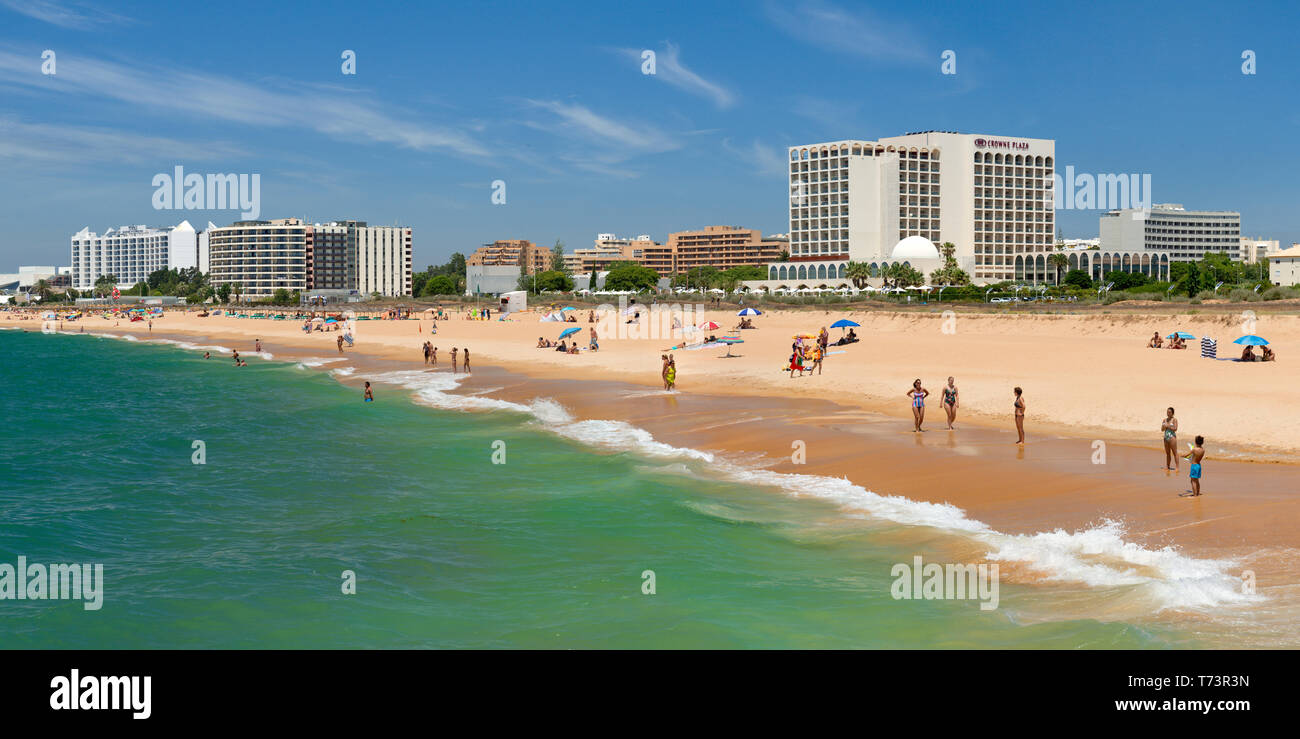 Vilamoura Hotels und Strand Stockfoto