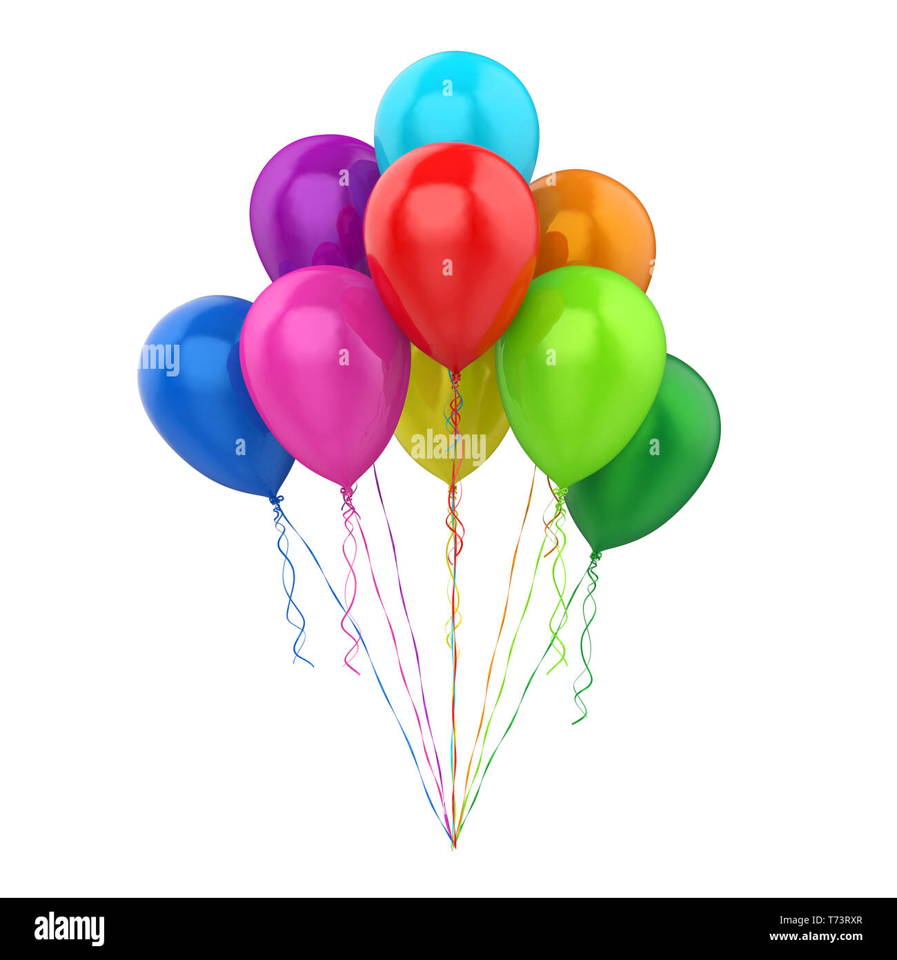 Luftballons isoliert Stockfoto