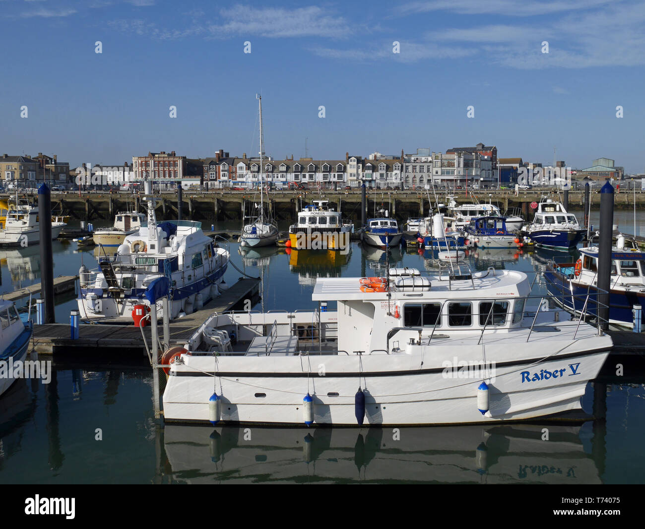 Lowestoft äußeren Hafen und Marina, Lowestoft, Suffolk, England, Großbritannien Stockfoto