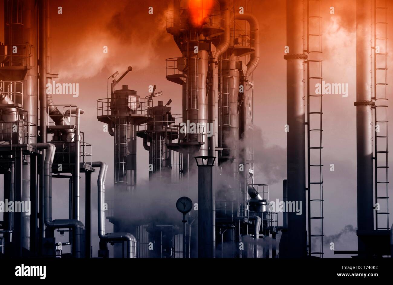Öl-, Gas- und Kraftstoffindustrie Stockfoto