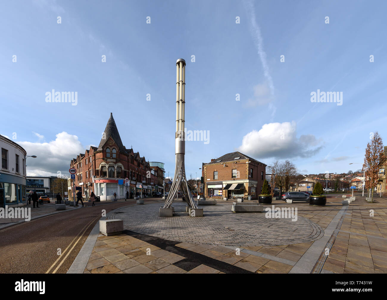 Das Stadtzentrum von Blackburn, Lancashire, England. Stockfoto