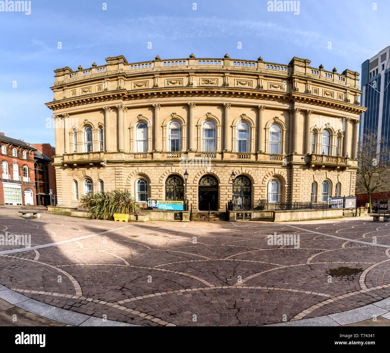 Blackburn ist eine große Stadt in Lancashire, England nördlich der West Pennine Moors am südlichen Rand des Ribble Valley liegt, Stockfoto