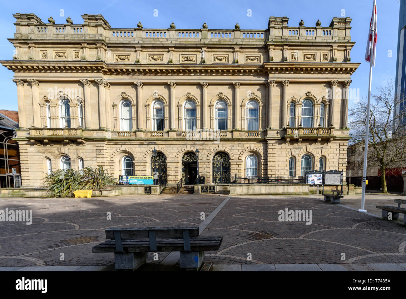 Blackburn in Lancashire, England, das Rathaus von Architekt James Paterson im italienischen Renaissance Stil Stockfoto