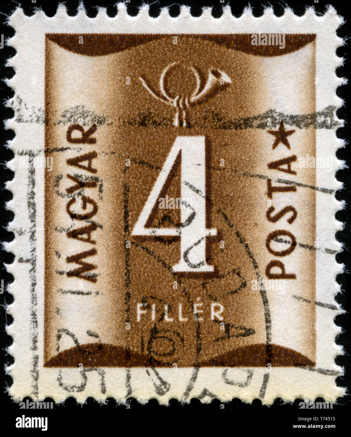 Briefmarke aus Ungarn im Vorläufer der Serie 1951 ausgestellt Stockfoto