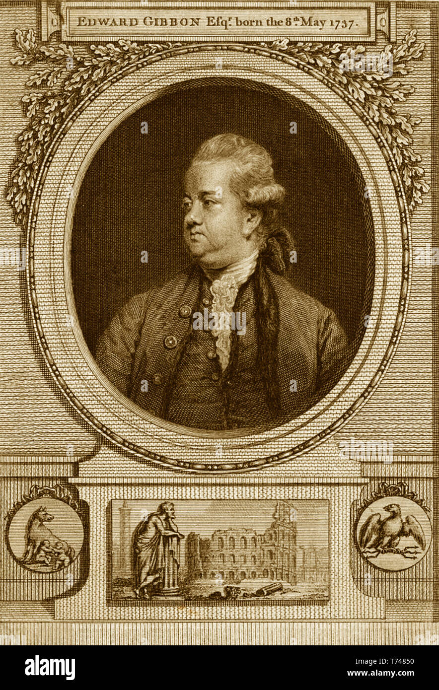 EDWARD GIBBON (1737-1794) englischer Historiker und MP Stockfoto
