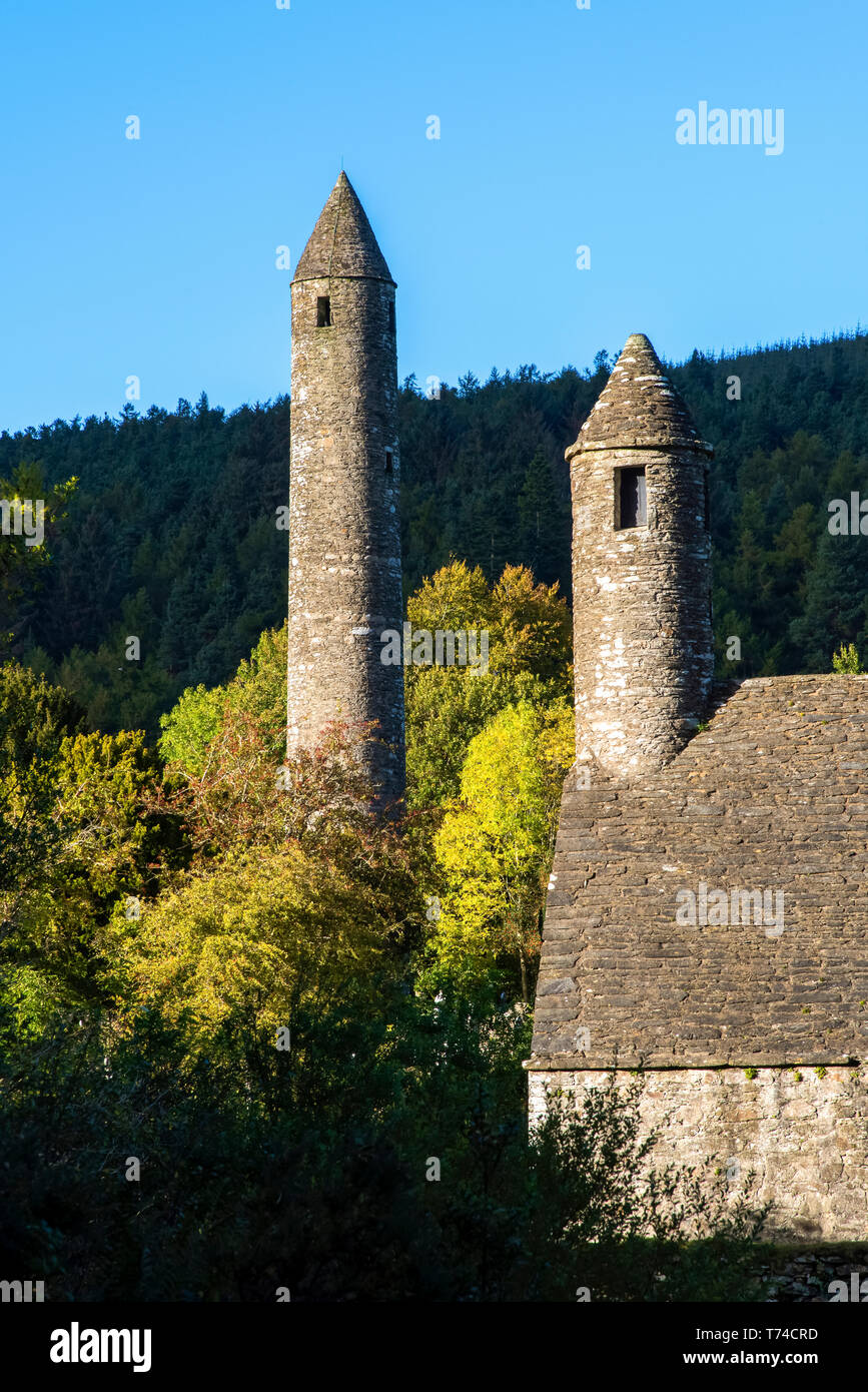 St. Kevin's Kirche; Glendalough, County Wicklow, Irland Stockfoto