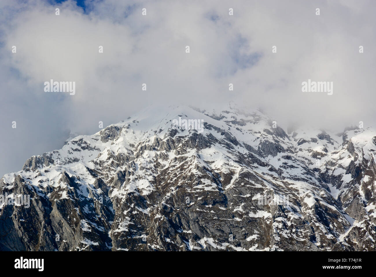 Der erste Schnee in der Provinz Belluno, in Alpago Stockfoto