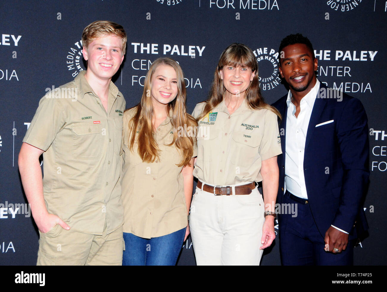 Beverly Hills, Kalifornien, USA, 3. Mai 2019 Fernsehen Persönlichkeiten Robert Irwin, Bindi Irwin, Terri Irwin und Scott Evans besuchen Die Paley Center für Medien präsentiert: ein Abend mit dem Irwins: Crikey! Die irwins Screening und Gespräch am 3. Mai 2019 an die Paley Center für Medien in Beverly Hills, Kalifornien, USA. Foto von Barry King/Alamy leben Nachrichten Stockfoto