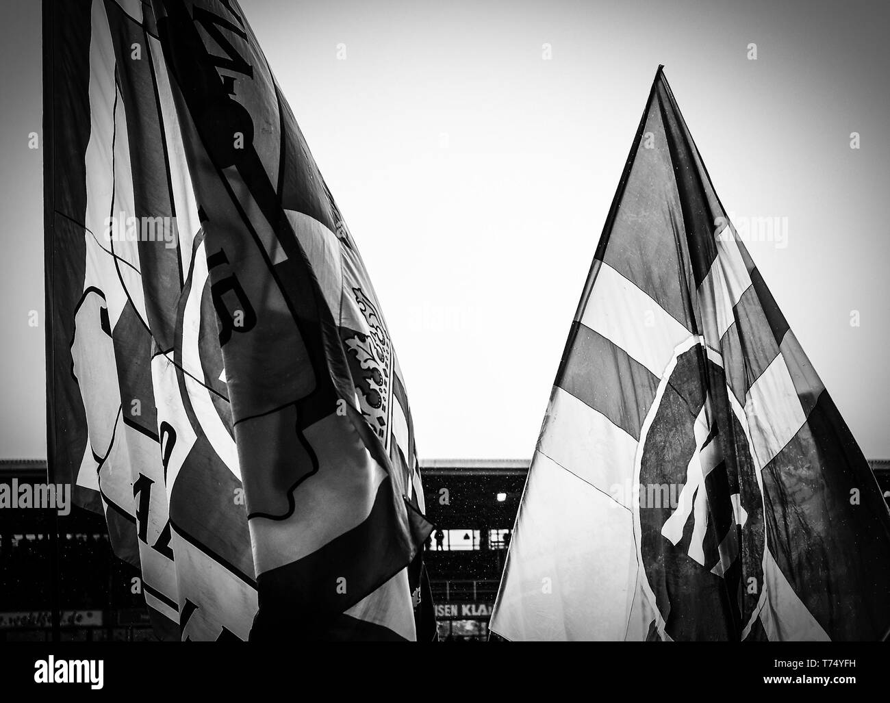 Karlsruhe, Deutschland. 04 Mai, 2019. Funktion, dekorativen Bild: Banner, Flagge, Flügel, Flagge. GES/Fußball/3. Liga: Karlsruher SC - SG Sonnenhof Grossaspach, 4. Mai 1919 - Fußball 3. Division: Karlsruher SC vs SG Sonnenhof Grossaspach, Karlsruhe, Mai 04, 2019 - | Verwendung der weltweiten Kredit: dpa/Alamy leben Nachrichten Stockfoto