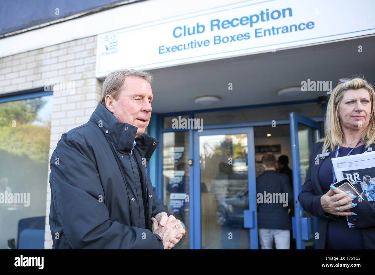 Southend On Sea, Großbritannien. 4. Mai, 2019. Harry Rednapp außerhalb Wurzeln Hall, der Heimat von Southend United. Penelope Barritt/Alamy leben Nachrichten Stockfoto