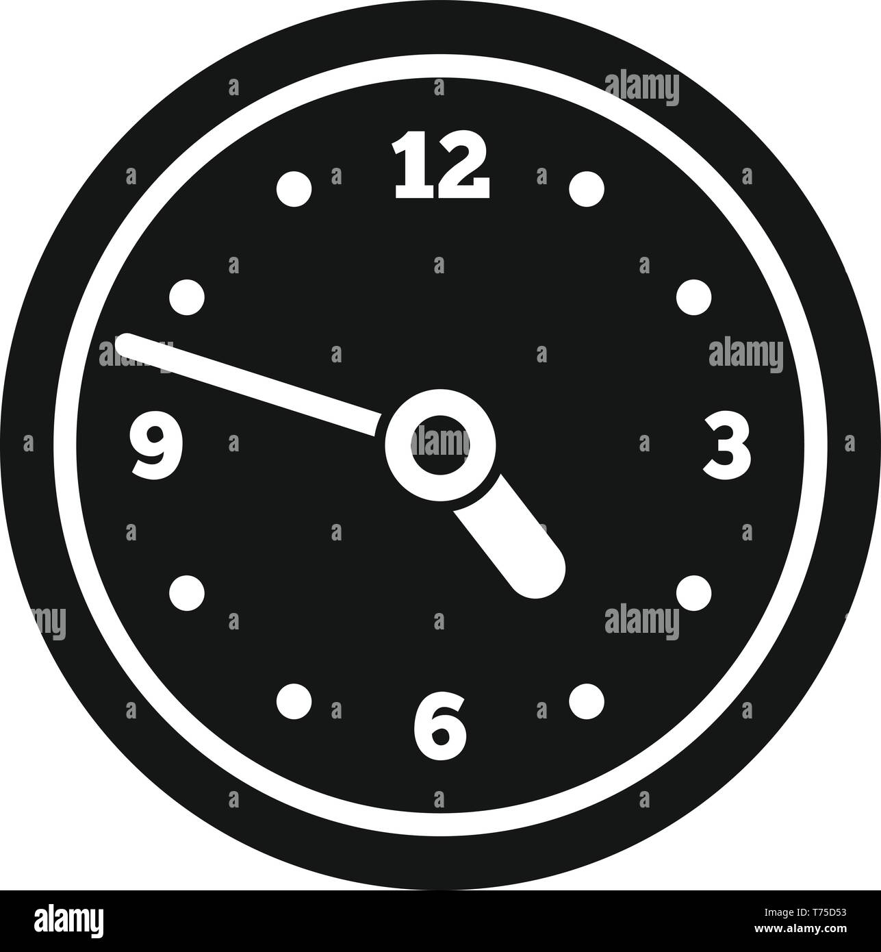 Office Wanduhr Symbol. Einfache Abbildung von Office Wanduhr vektor Symbol für Web Design auf weißem Hintergrund Stock Vektor