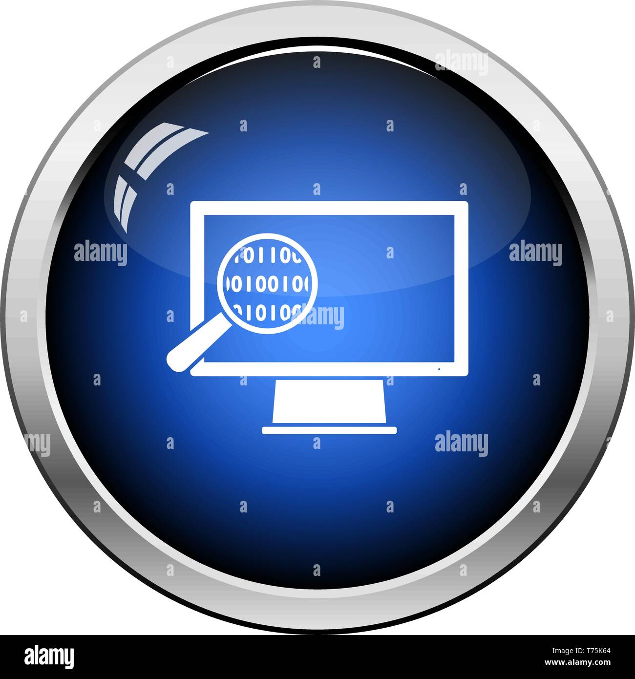Daten analysieren. Glänzendes Design. Vector Illustration. Stock Vektor